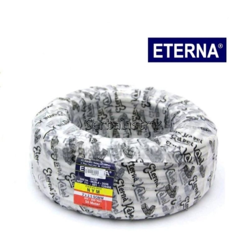 Kabel listrik 2x2.5 ETERNA 30,31,32,33,34,35,36,37,38,39METER