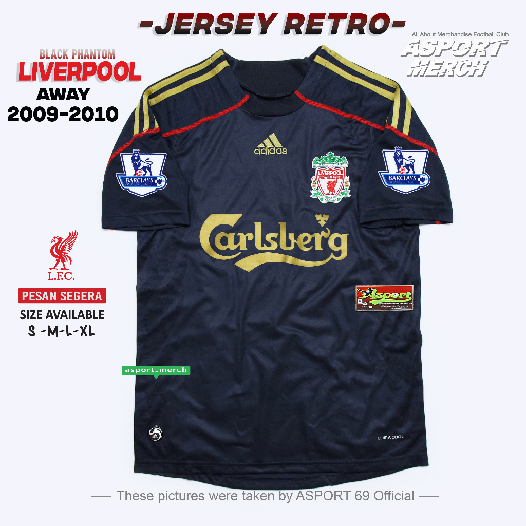 JERSEY BOLA LIVERPOOL RETRO AWAY 2009 2010 BLACK PHANTOM SOCCER JERSEY RETRO LIVERPOOL BLACK PHANTOM