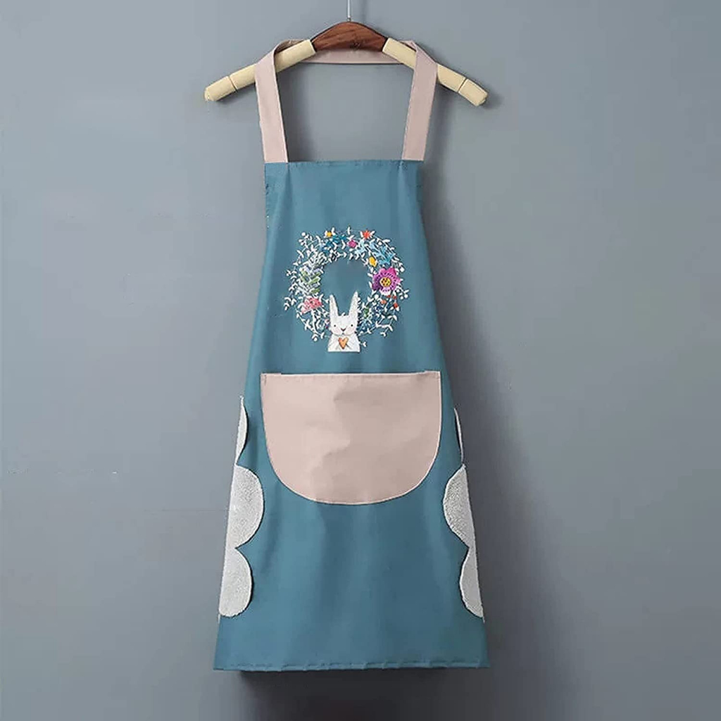 Celemek Dapur Anti Minyak Waterproof Pocket Apron - SW65 - Blue