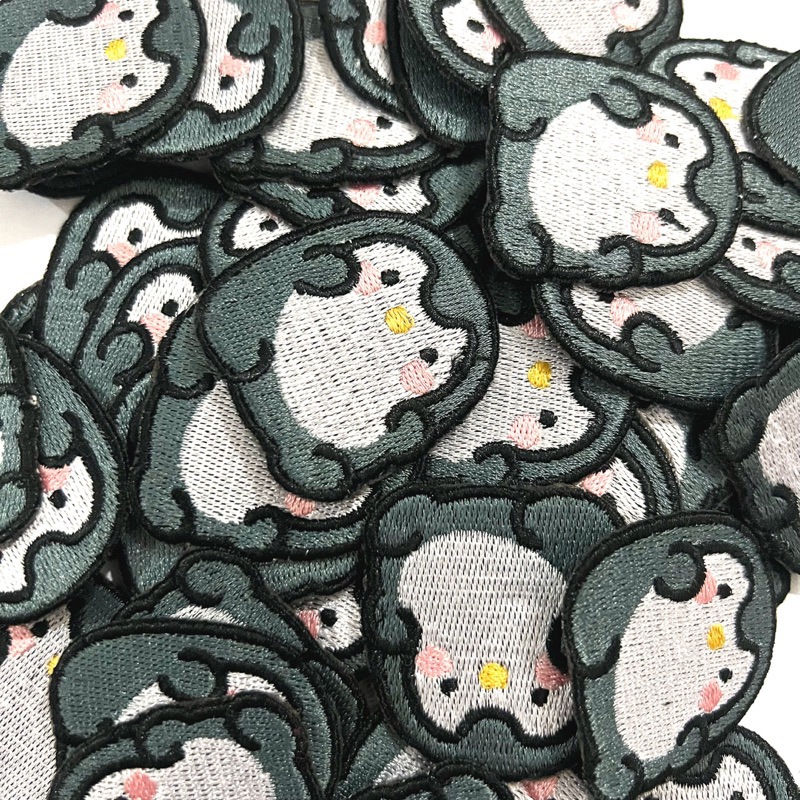 Patch Bordir Pinguin, Bear, Cow