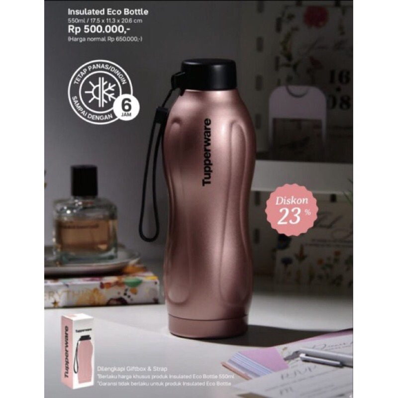 Tupperware insulated Eco bottle termos stainless botol minum promo