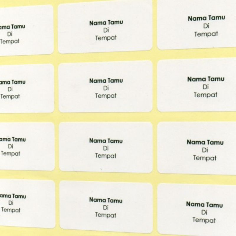 

Cetak stiker label nama undangan murah
