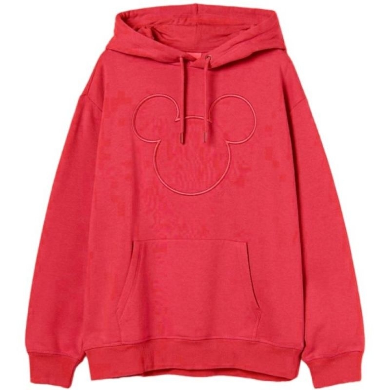 [COD]hoodie hnm h&m mickey mouse merah pria atau wanita full tag