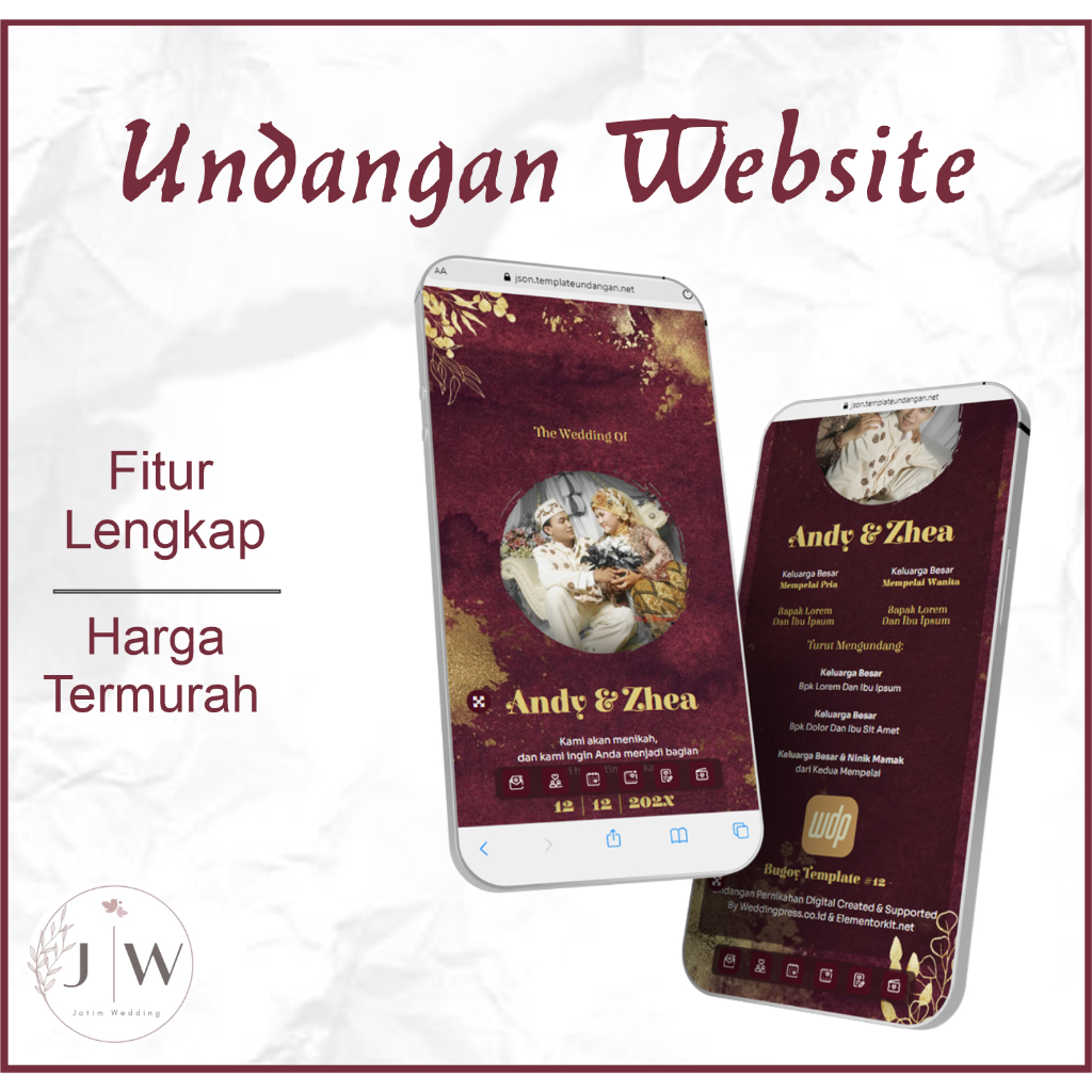 Undangan Website Pernikahan Premium Harga Bersahabat