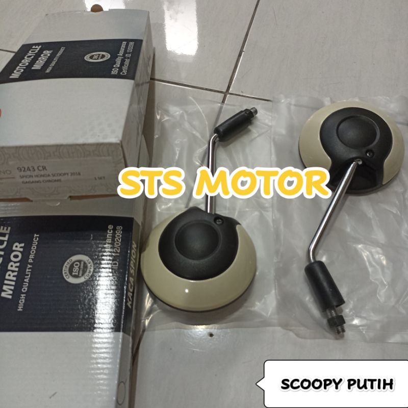 Kaca spion cembung original Honda SCOOPY PUTIH mutiara EMGI