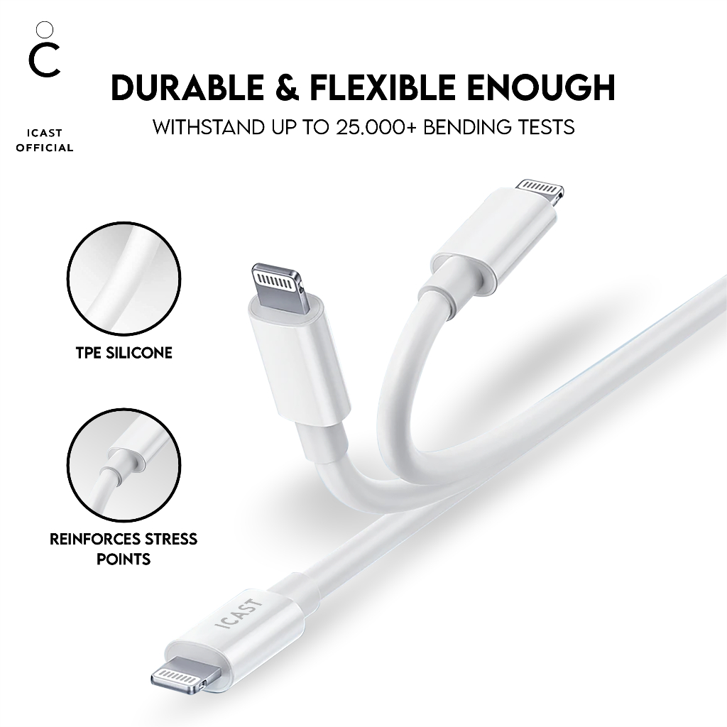 Kabel iPhone MFi iCast USB A To Lightning