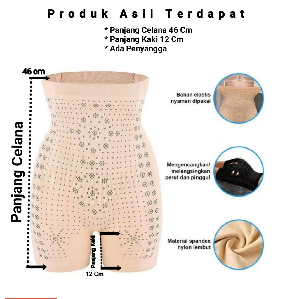 Korset Wanita 4002-4003 import korset celana Perut / Korset Celana Infrared dan Kawat Penyangga Korset Pelangsing Pinggang Bahan Latex Lembut Dengan Tulang Besi  Tulang STAGEN STOMACH REDUCTION MUNAFIE CORSET