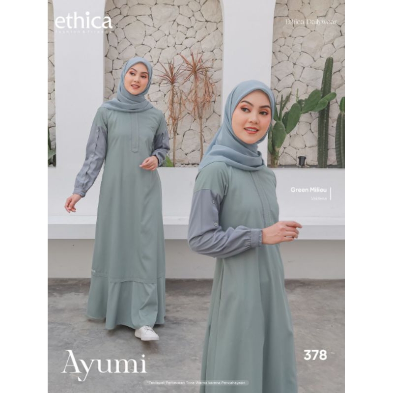 Ethica Gamis Ayumi 378 (Maroon, Army, Green Milieu)