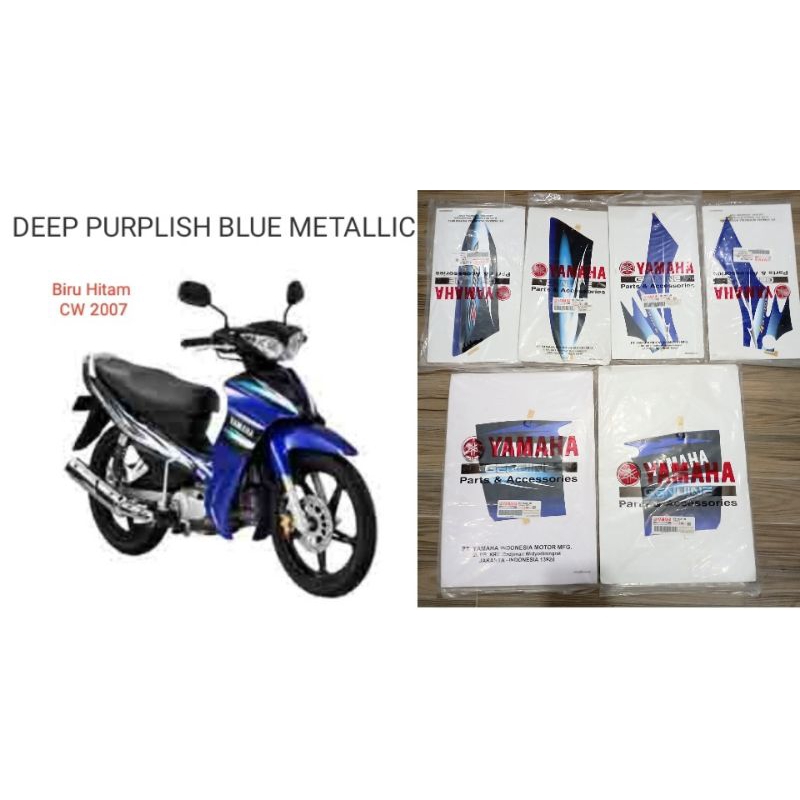 Striping Jupiter Z CW 2007 Biru hitam & merah hitam Original sayap dalam sayap luar set