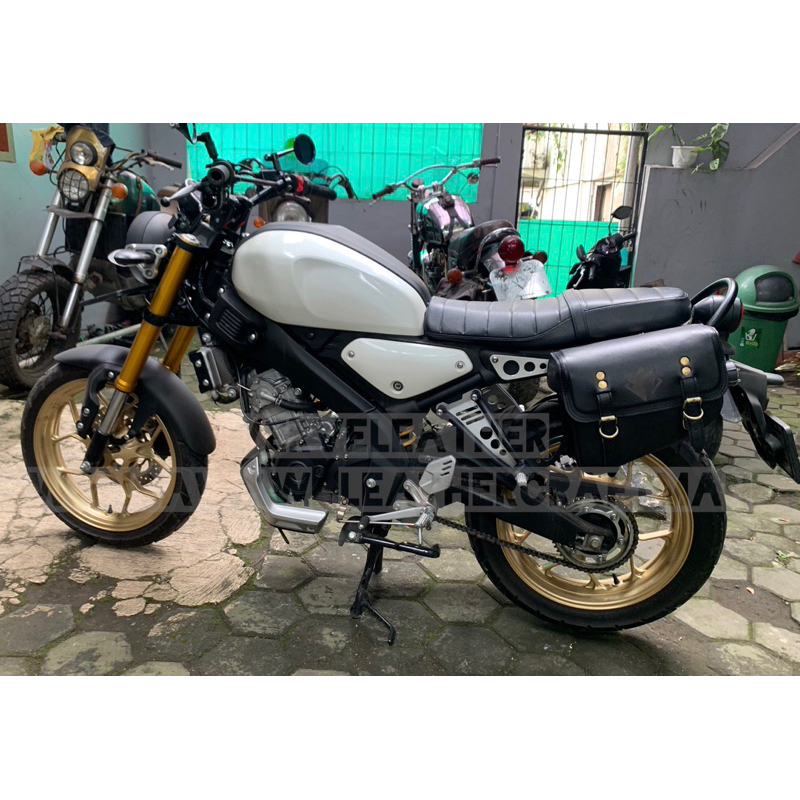 yamaha xsr 155, xsr 155, w175 , tas motor , tas kulit