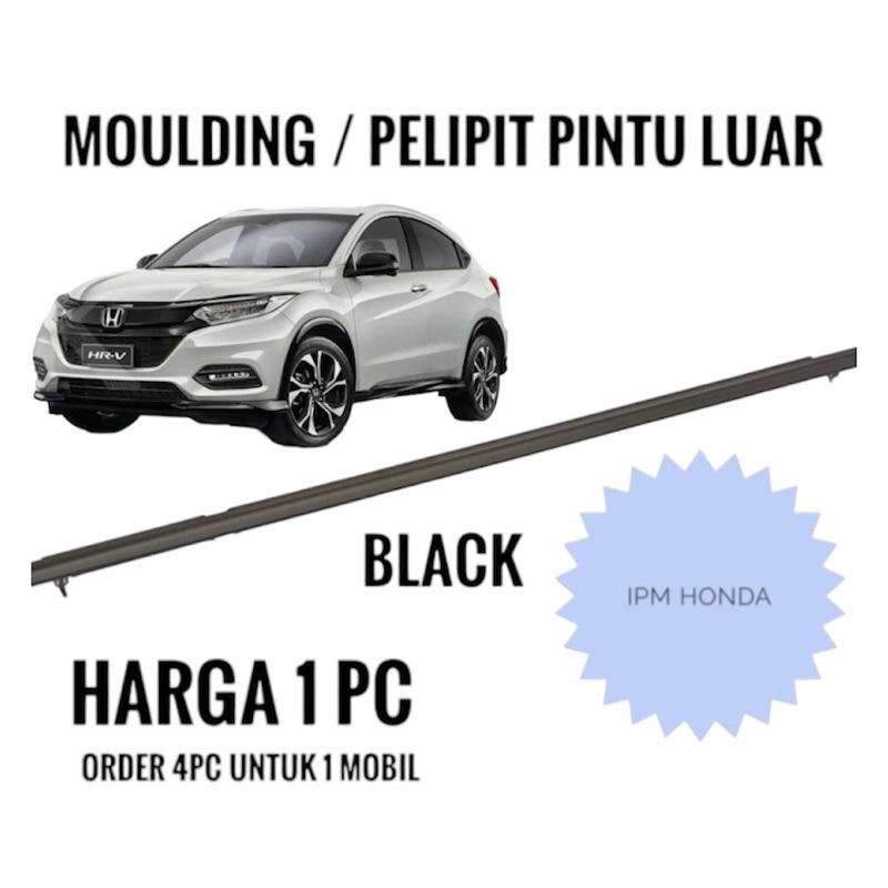 T7A Pelipit Moulding Kaca Jendela Pintu Luar Honda HRV 2015 2016 2017 2018 2019 2020 2021