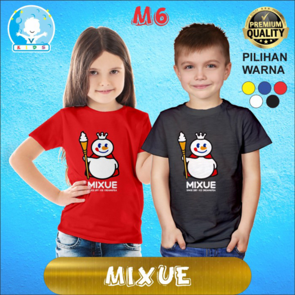 BAJU KAOS ANAK MIXUE ES KRIM VIRAL [M6] BELI 2BONUS 1 COTTON 30S  PREMIUM DISTRO