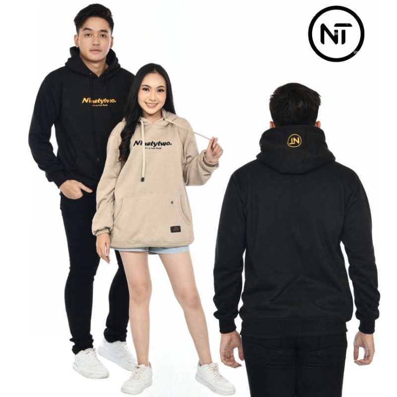 HOODIE JUMPER BORDIR TIMBUL NINETYTWO UNISEX PERIA WANITA L.XL.XXL