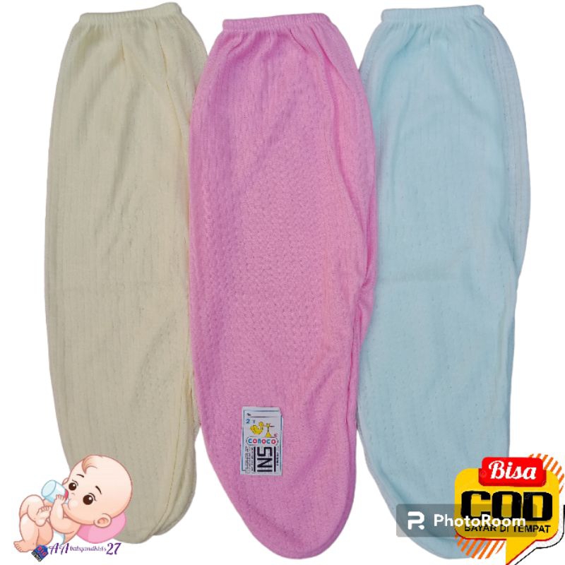CONOCO 6PC Celana Panjang Bayi Salur Model Tertutup Usia Newborn SNI Murah Nyaman Berkualitas