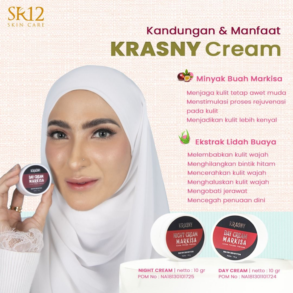 Sr12 Krasny Night Cream Markisa Pelembab Wajah