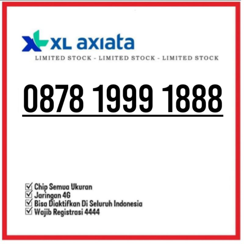 nomor hp cantik xl axiata triple ekor 0878 1999 1888