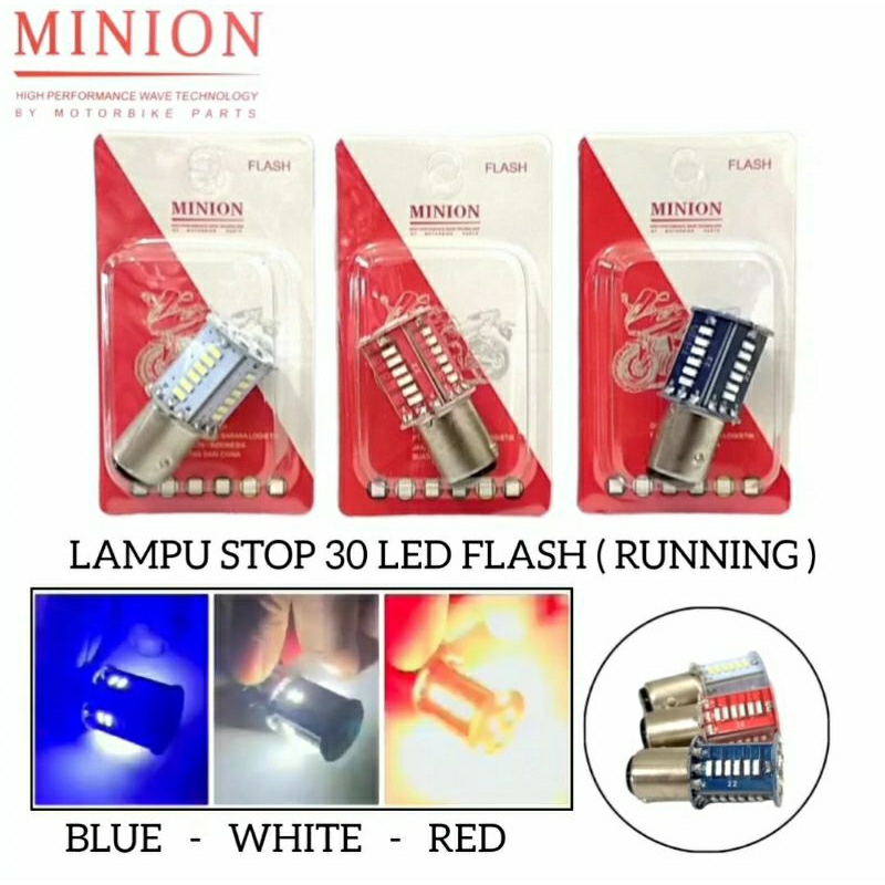 Lampu Rem Belakang 40 LED RUNNING - 12Volt Stoplamp / Senja Running - Rem Kedip Strobo All Motor