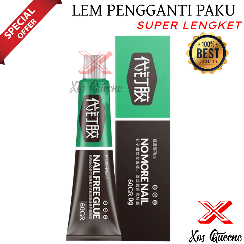 [XOQ] NO MORE NAIL GLUE / LEM PENGGANTI PAKU TEMBOK / LEM SUPER LENGKET DAN KUAT / LEM NO MORE NAIL SERBAGUNA