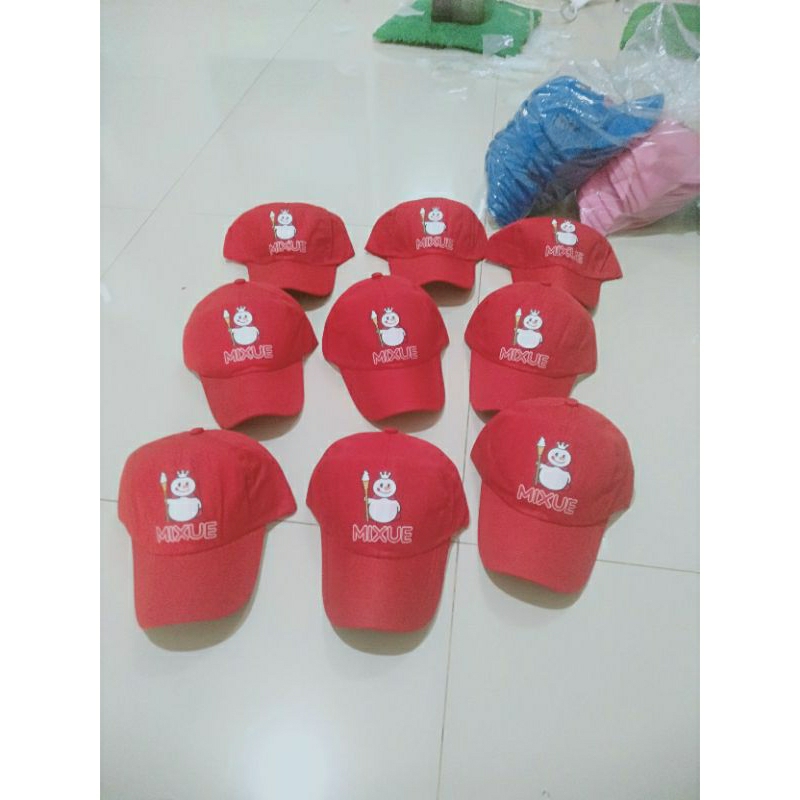 Topi Anak Laki-laki Perempuan Model Mixue Topi Mixue Anak Topi Anak Mixue