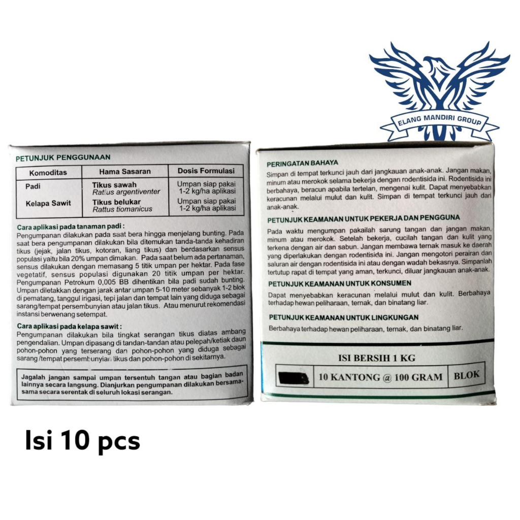 1 Kotak PETROKUM 0,005 BB Isi 1 kg Rodentisida Racun Tikus ASLI Original ANTI BAU Berbentuk Sabun Sucofindo