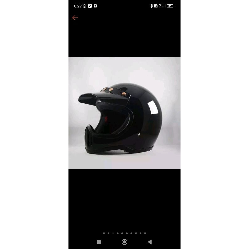 Helm Full Face Dewasa H60 Cakil M50 Cowok Polos Retro Classic SNI