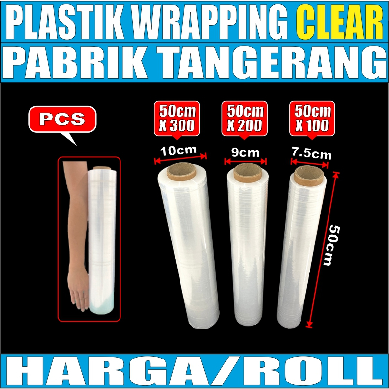 Plastik Wrap Wrapping / Stretch Film Bungkus Barang Per 1 Roll