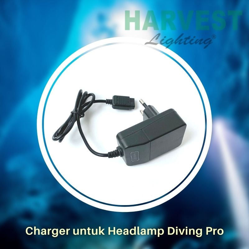 Charger Untuk Headlamp Diving Harvest Lighting  Senter Kepala Selam