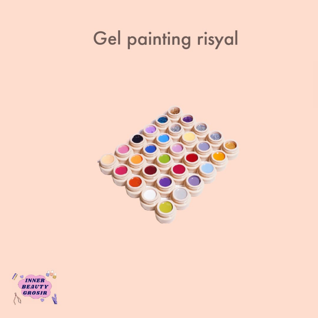 Kutek Gel Painting Risyal / Painting Nail Gel Risyal