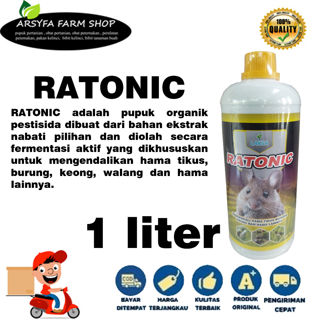 Pupuk Organik Pestisida Ratonic Pengendali Hama Tanaman Padi 1 liter