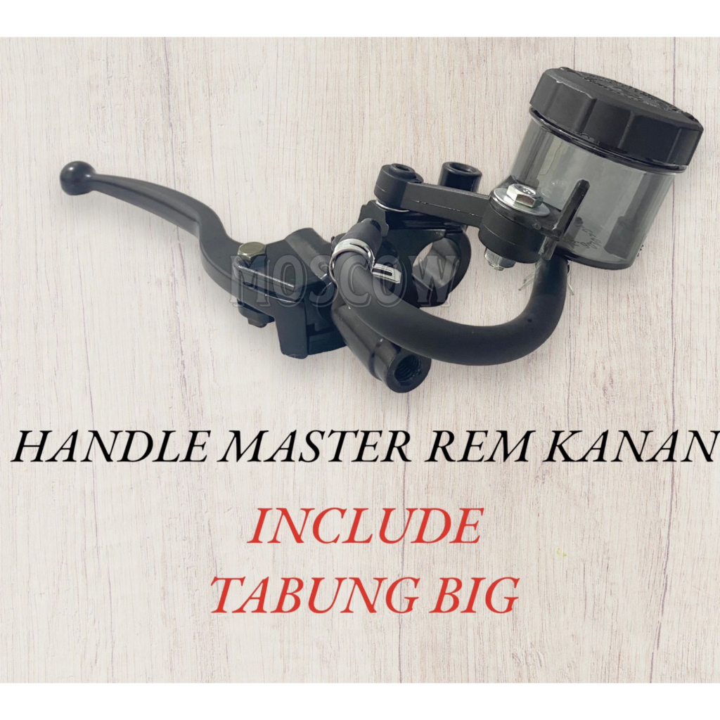 HANDLE MASTER REM KANAN TULISAN + TABUNG MINYAK BESAR BIGSMOKE + SWITCH + DUDUKAN SPION THAILAND NINJA CBR R25 VIXION YZF KLX Crf Byson Scorpio Megapro Sonic LEXI AEROX FINO MIO XRIDE JUPITER MX XMAX FREEGO NMAX BYSON SCOOPY BEAT VARIO PCX ADV