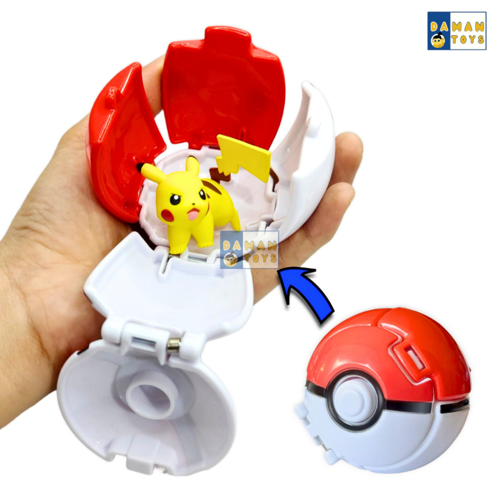 mainan bola pokemon moncolle pokedel z pikachu lucario pokeball