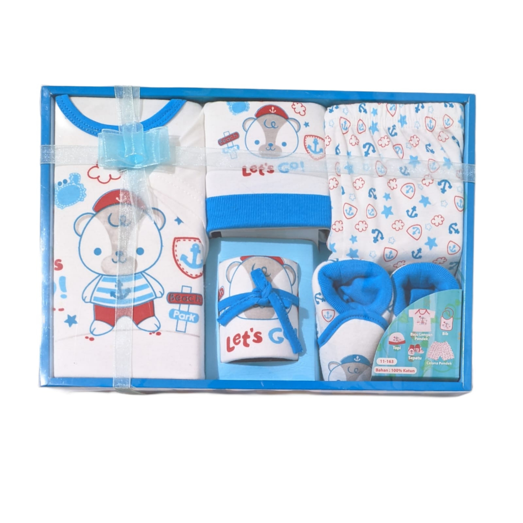 Baby Gift Set BEAR Pirate Let's Go Kiddy 11163 | Paket Perlengkapan Baju Bayi Baru Lahir | KADO BAYI