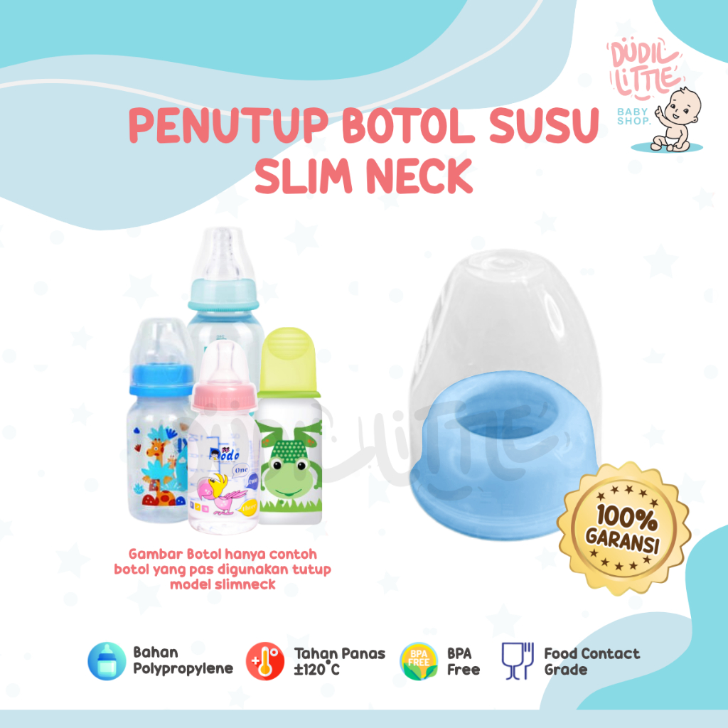 Tutup botol susu model slimneck cover dan ring botol standard slim RP BPA Free