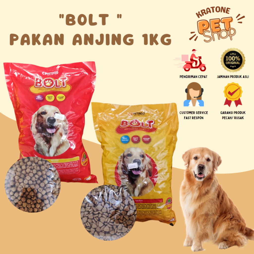 Bolt Anjing 1kg/ Makanan Anjing Bolt