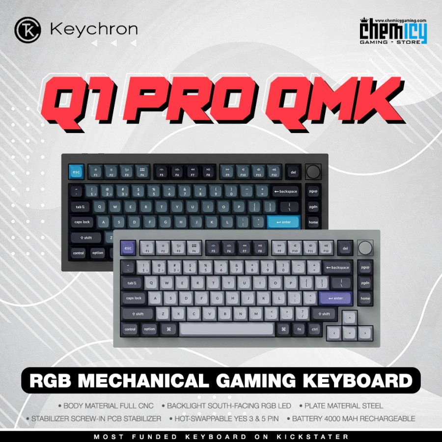 Keychron Q1 Pro QMK Knob Wireless Mechanical Gaming Keyboard