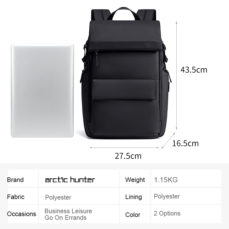 Arctic Hunter B00562 Tas Ransel Kasual Backpack Laptop USB 15.6 Inch