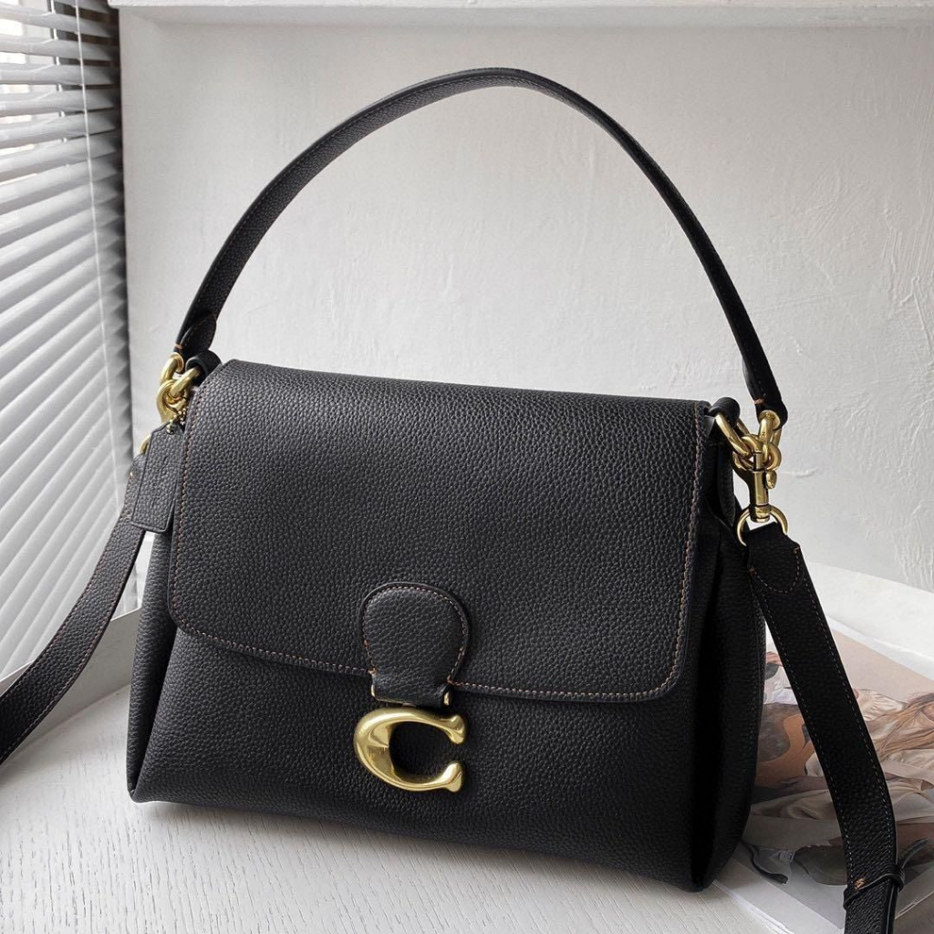 Original COACH C3954  May Shoulder Bag Saddle In Signature Canvas