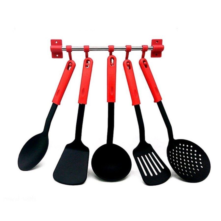 Spatula Nylon 6 PCS With Hanger Kitchen Tools Set NAKAMI Sutil Dapur