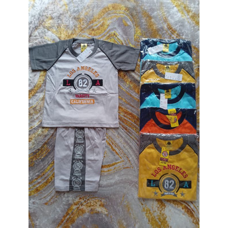SETELAN BAJU KAOS ANAK LAKI-LAKI USIA 3-5 TAHUN LENGKONG JAYA MURAH