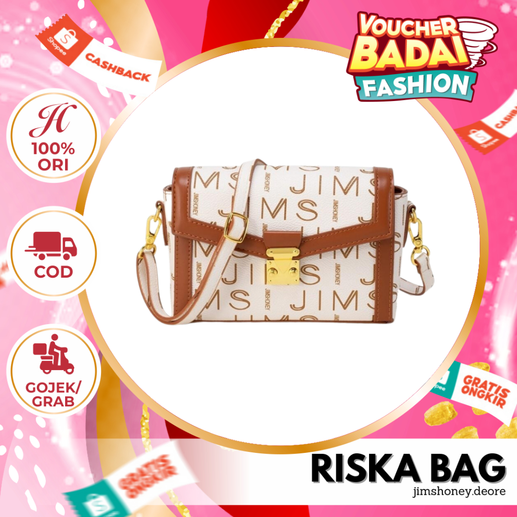 Jims Honey Riska Bag JH X Cut Meyriska Tas Selempang Mini Bag Clutch Wanita Kekinian