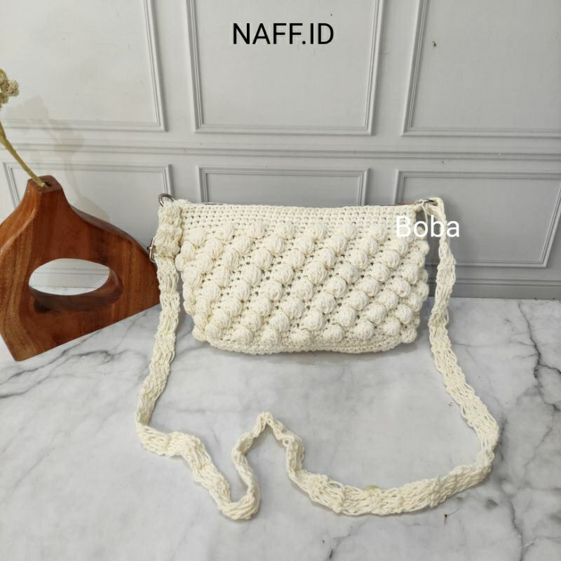 NAFF.ID-&quot;Boba 1&quot; Tas Selempang Handmade Benang Kasur Premium