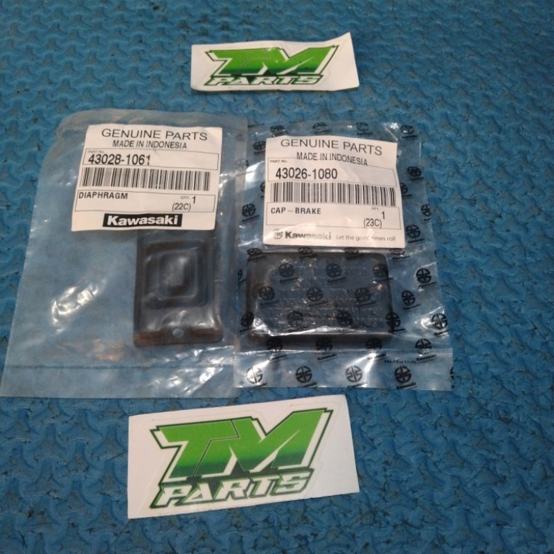 tutup plus karet master rem depan ninja rr r ss original Kawasaki