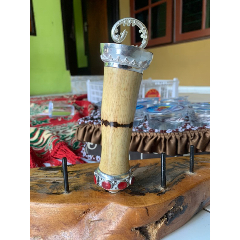 Handle Keris Cenangan + kayu berore (timoho) bebet/kendit Ukuran bilah 40-45 cm