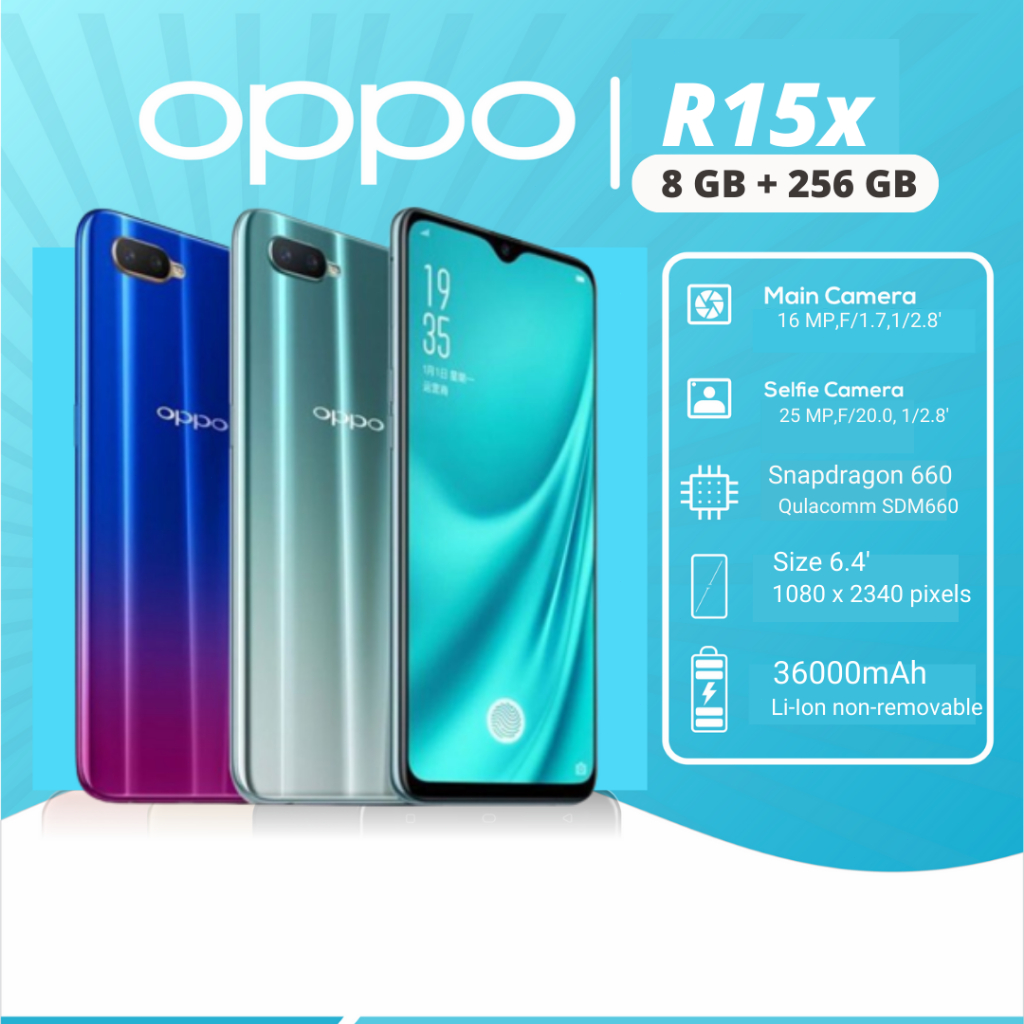 HP OPPO R15X RAM 8/256GB NEW GARANSI 1 TAHUN