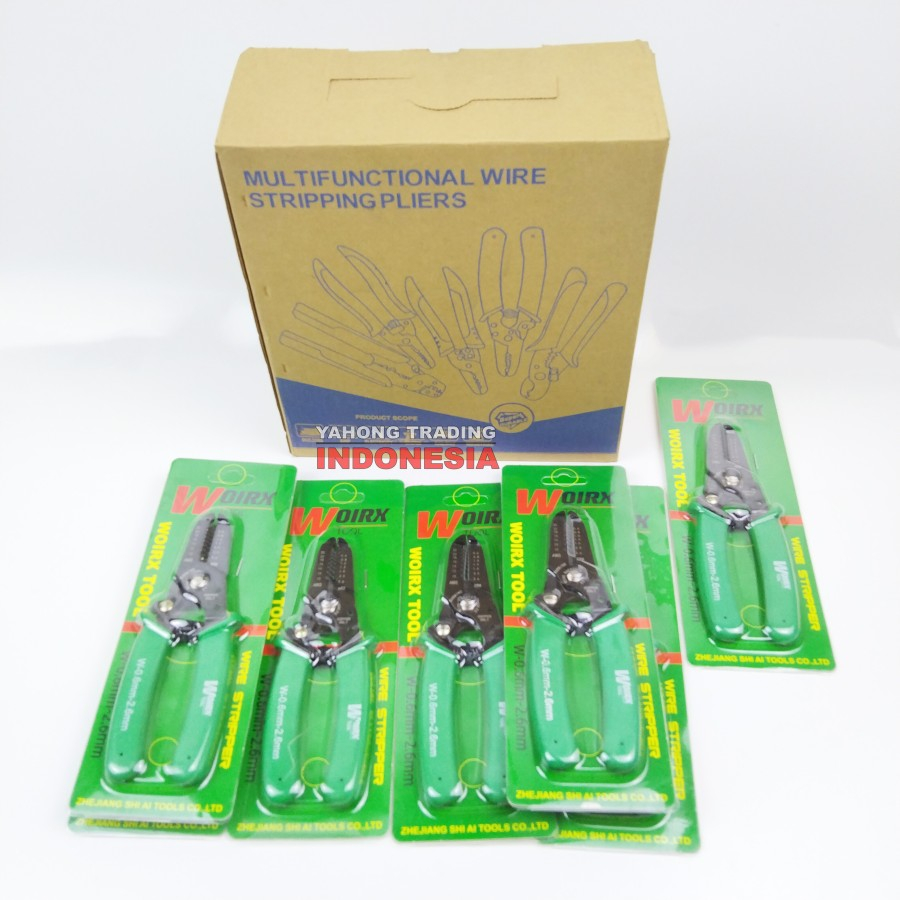 Tang Potong Kupas Kabel Wire Stripper Multi Fungsi WOIRX TOOL