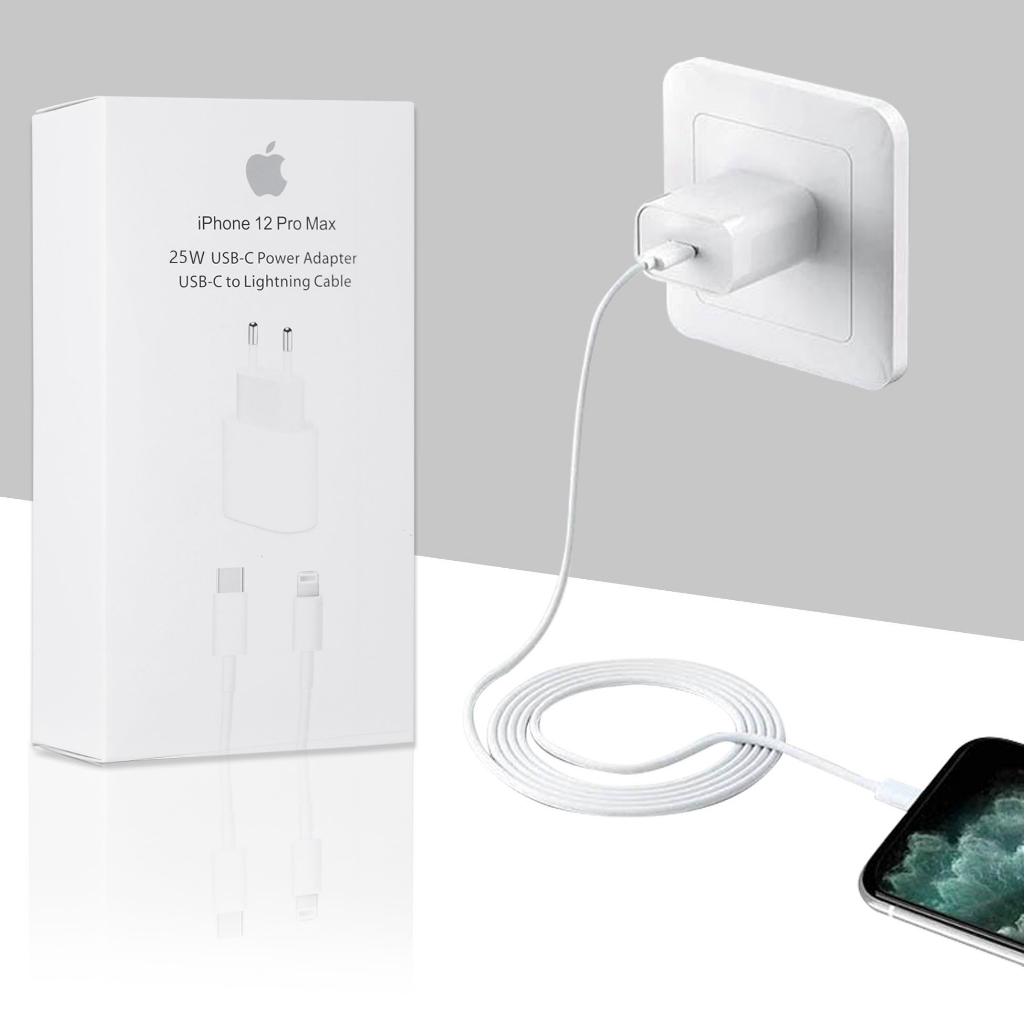 OR Kepala Charger / Carger iPh 25W + Cable / Kabel 1 Meter - Adaptor / Adapter / Konverter / Converter Fast Charging