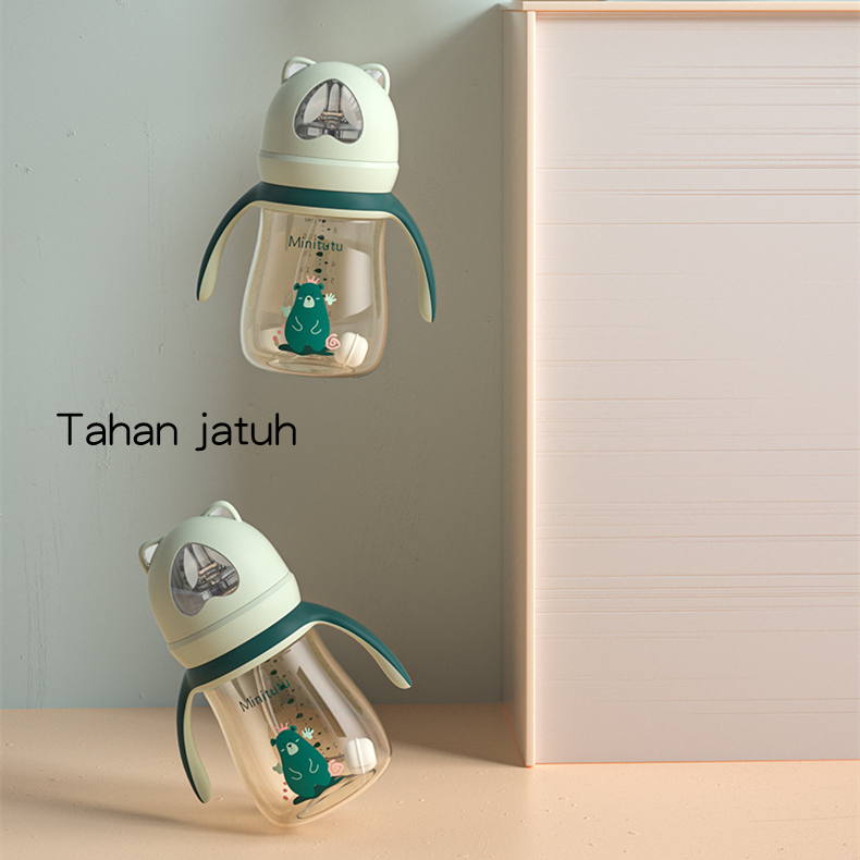 Botol Susu Bayi PPSU Botol 3 IN 1 Dot+Sippy+Straw Botol Minum Anak Bayi Anti Kolik BPA Free BB16