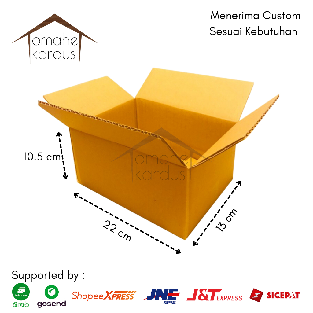

Kardus Baru Polos uk. 22x13x10.5 cm