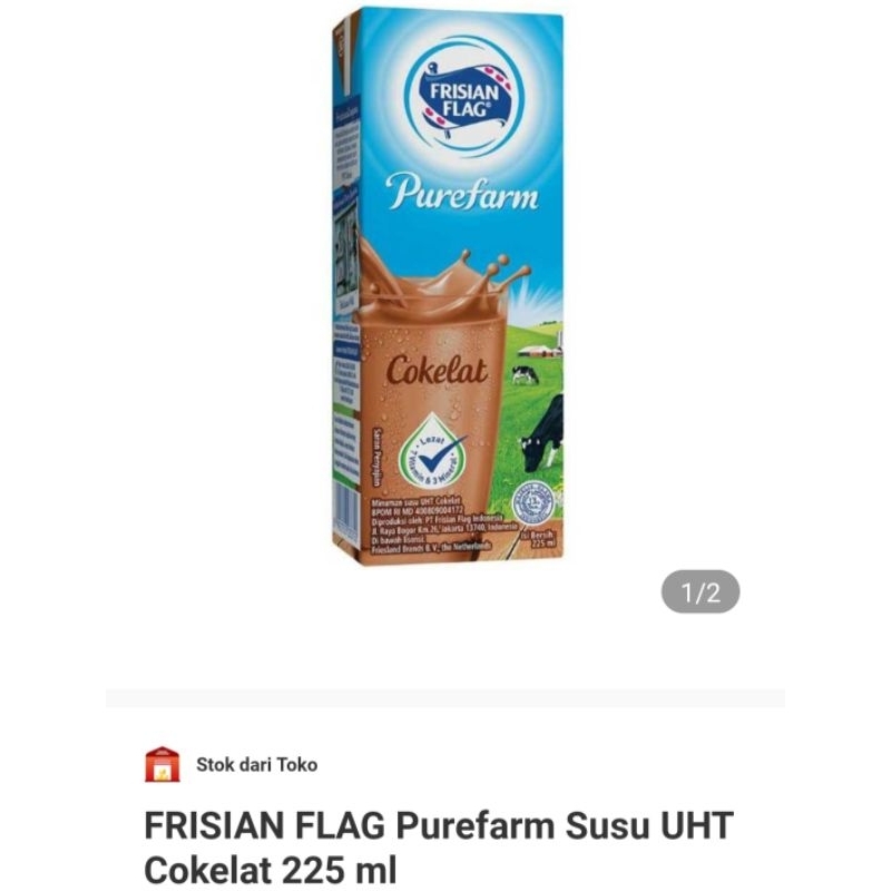 

FRISIAN FLAG Purefarm Susu UHT Cokelat 225 ml