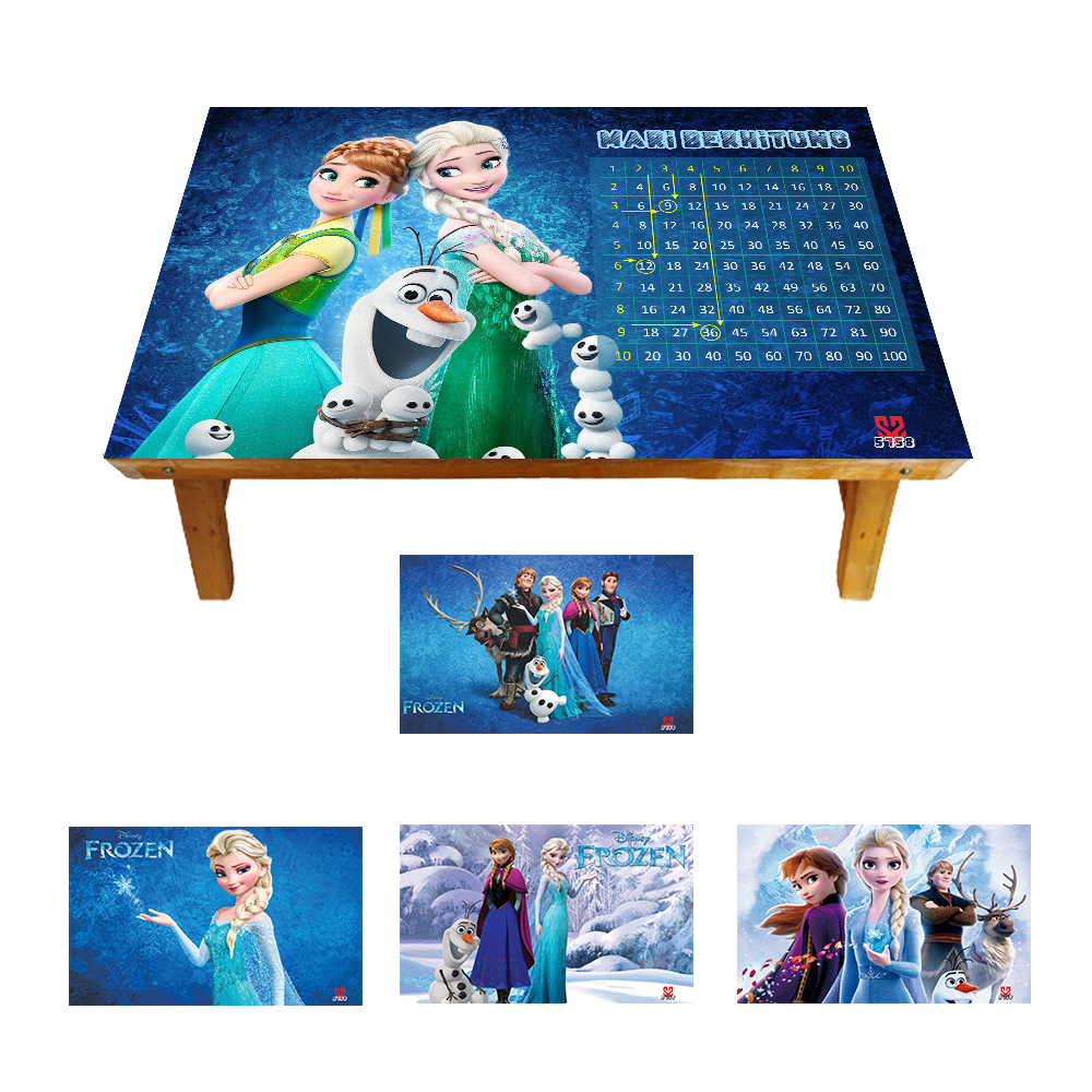 Meja Belajar Lipat Karakter Frozen Anak